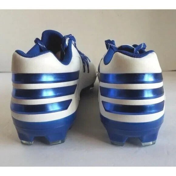 adidas Mens Carbon Low White Blue Football Cleats AQ8777 Size 16 main image 6